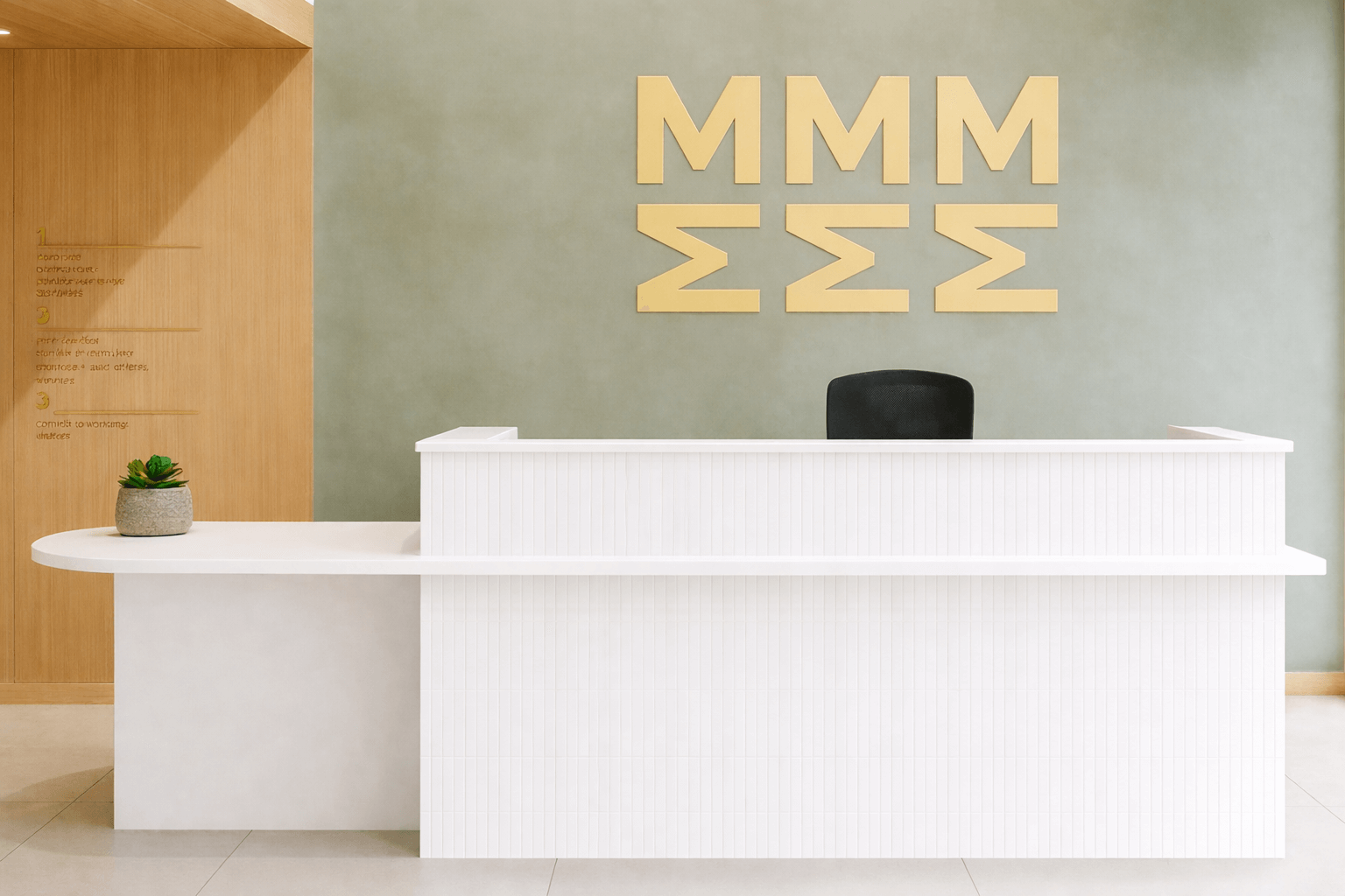 Reception desk